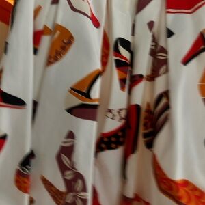 Colorful Shoe Print Fabric Skirt